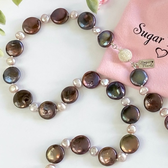 Freshwater Coin Pearl Necklace - Picture 3 of 5